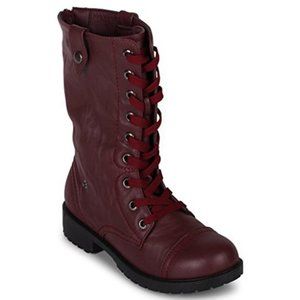 Wanted "Colorado" Combat Boot with Fold-Over Knit Detail - 8